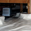 An energy efficient crawl space dehumidifier installed in a sealed crawl space in Marion.
