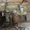 Crawl space insulation soaked with moisture and falling to the floor in East Peoria.