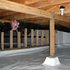 A bright, clean, sealed crawl space in Hickory Grove.