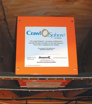 A ventilation fan installed for a crawl space in Princeton