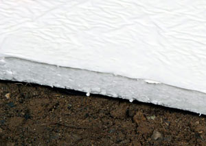 Insulation installed on a crawl space floor in Bettendorf