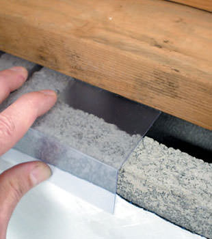 Block wall clear covering for wet crawl spaces in Rock Island