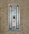 A fully exposed wall anchor plate installed along a Hickory Grove foundation wall