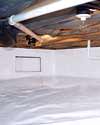 a sealed crawl space installation in Dubuque