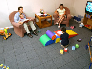 Waterproof basement flooring installed in a family room in Normal, Illinois and Iowa