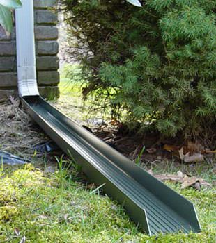 Gutter downspout extension installed in Evansdale