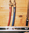 FloodChek washer hoses installed on a washer in Fairfield 