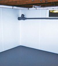 Plastic basement wall panels installed in a Moline, Illinois and Iowa home