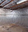 An energy efficient radiant heat and vapor barrier for a Evansdale basement finishing project