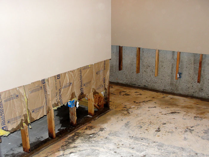 Bat Wall Restoration Wet Drywall Repair Quad Cities Once The Drywall Has Been Cut Away And All Other Damaged Wood Studs Insulation Have